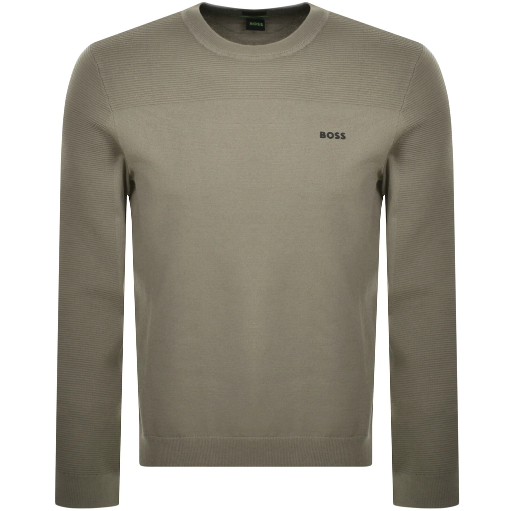 Boss Athleisure BOSS Momentum X Knit Jumper Khaki